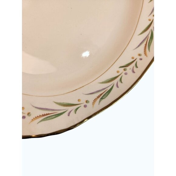 Eggshell Nautilus Autumn Oval Serving Platter Gold Trim 11.5 x 9 inch Fine China - Picture 9 of 9